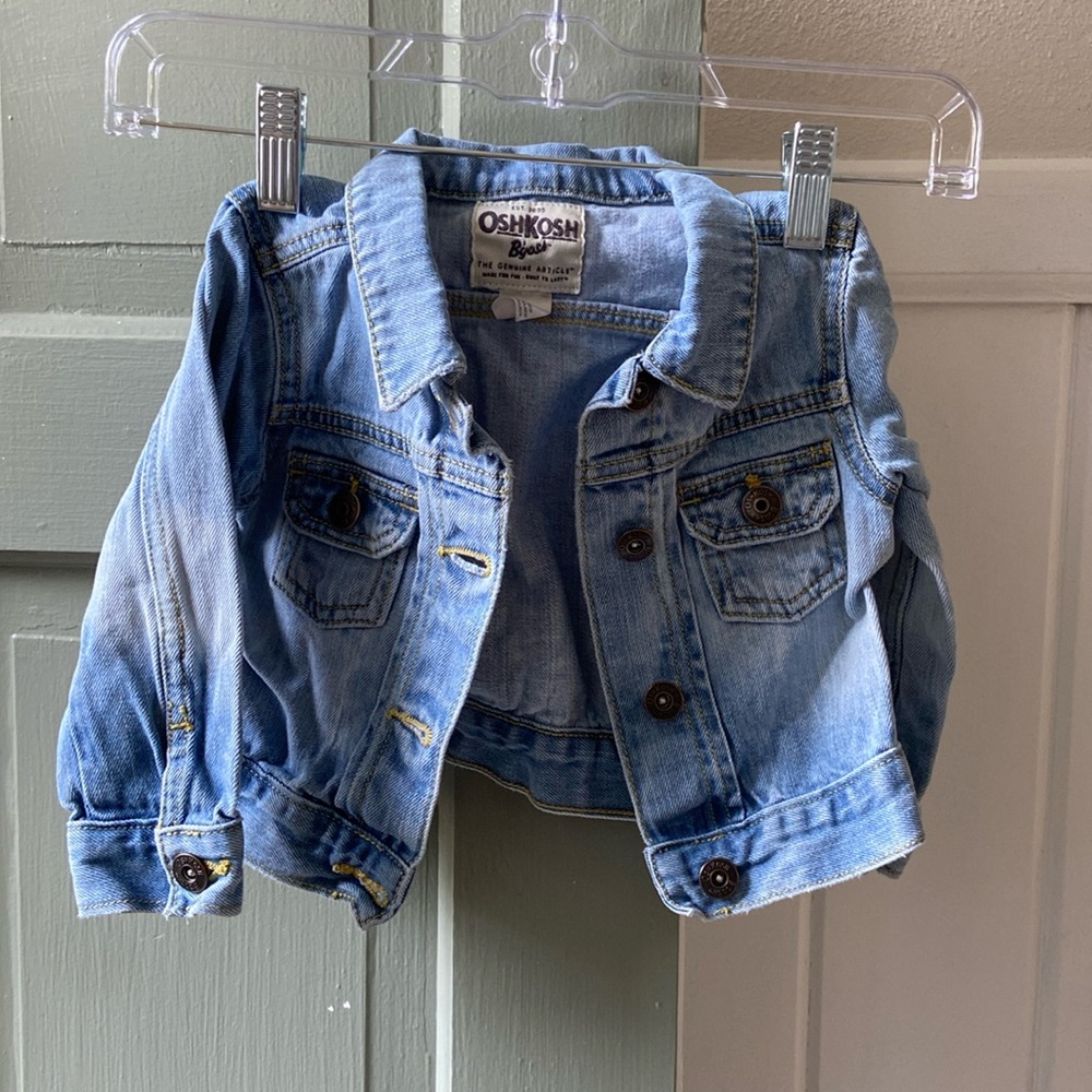 Oshkosh light blue denim jacket size 2T
